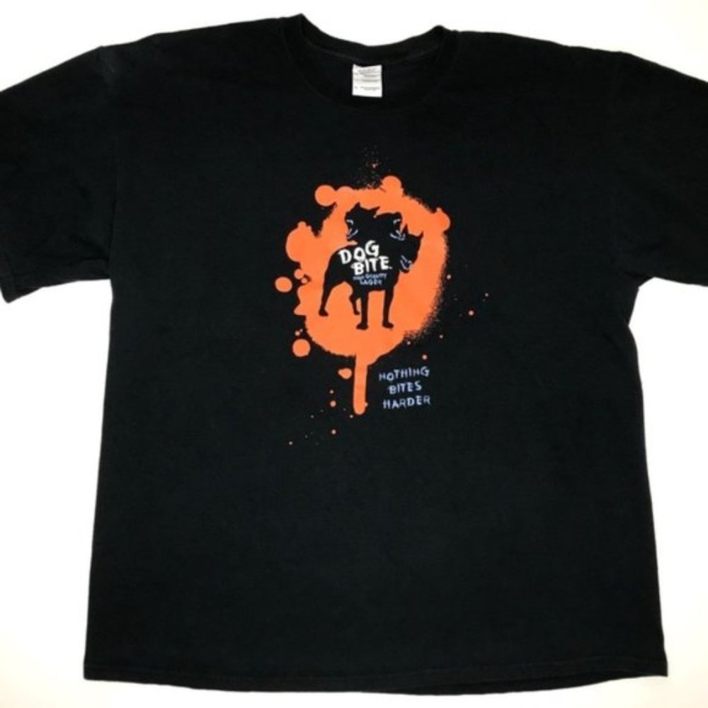MIKES HARD Lemonade Nothing Bites Harder Dog Men’s Black Graphic t-Shirt Size XL